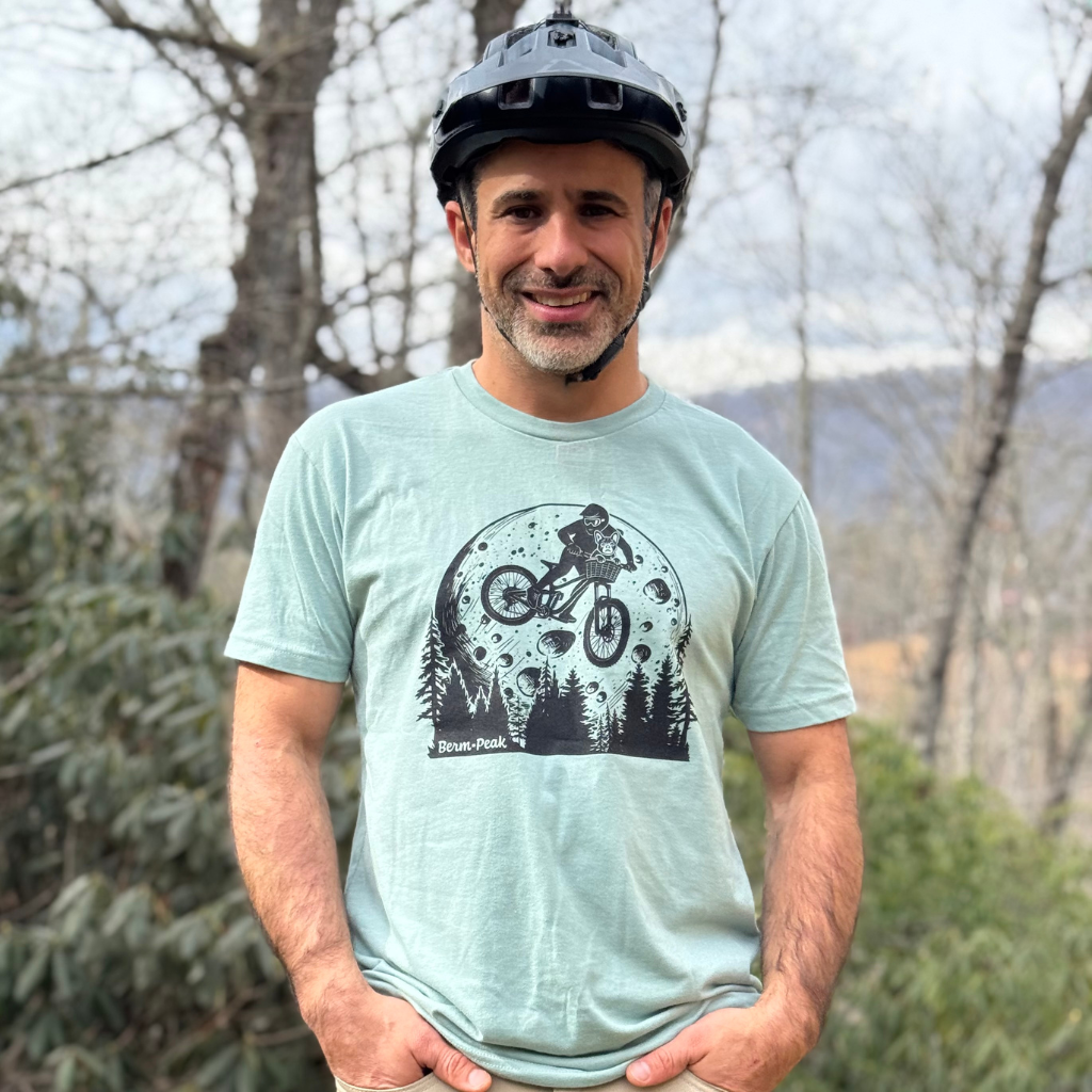 Seth Alvo of Berm Peak wearing the Berm Peak E.T. t-shirt