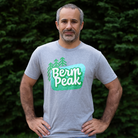 Seth Alvo of Berm Peak wearing the Berm Peak t-shirt