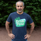 Seth Alvo of Berm Peak wearing the Berm Peak t-shirt