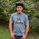 Seth Alvo of Berm Peak wearing the Priorities Berm Peak t-shirt